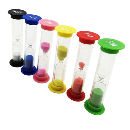 30s 1/2/3/4/5 Minute Sandglass Hourglass Sand Clock Timers Desktop Clock Set Desktop Home Decoration Creative Gift
