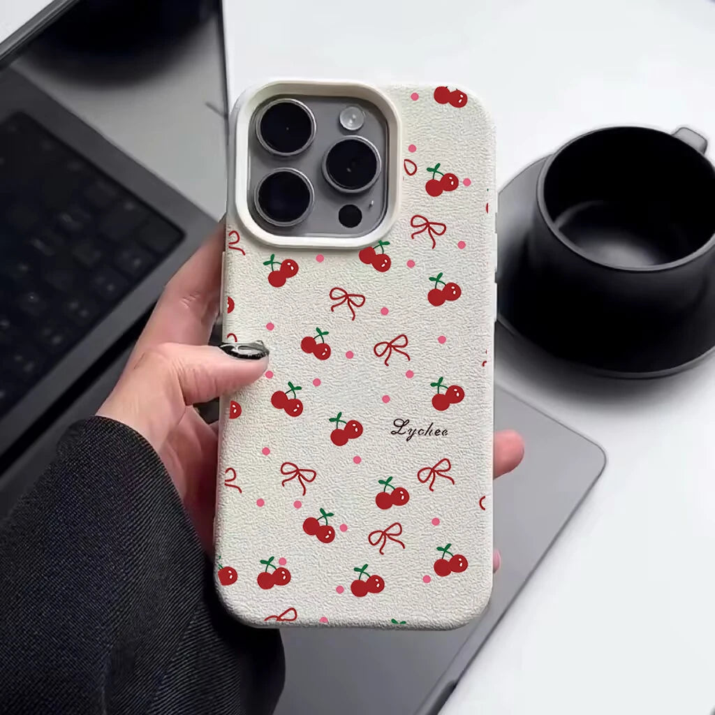 Pink Black Bowknot Lichee Pattern Phone Case For OPPO Reno 14 Pro 13F 12F 11F 13 12 11 10 Pro 8T 7 7Z 6 5 4 5G A31 A53 A57 cover