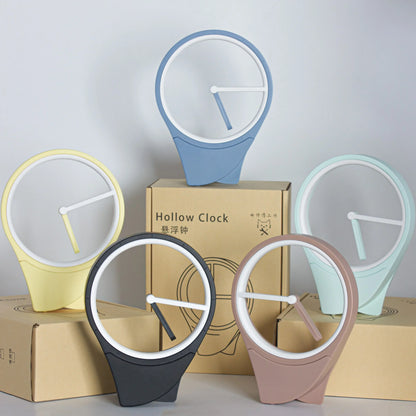 Modern Floating Dial-Free Clock Creative Simple Desktop Decoration Small Clock for Home and Office Ornament Black Technology