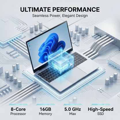 2026 New Core i9 9880H Windows 11 Pro Laptop 32GB RAM 2TB SSD for Gaming Office Studio High-Speed Notebook 5000mAh