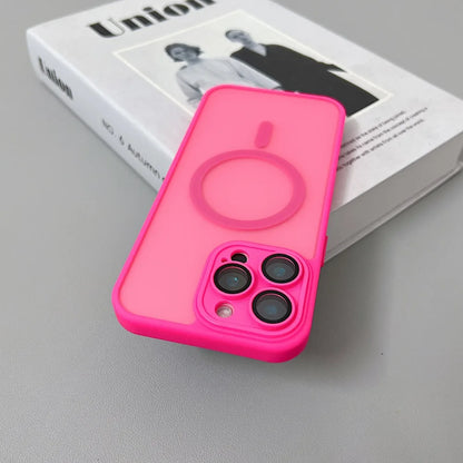 Magnetic Luxury Translucent Armor Shockproof Case For iPhone 16 15 14 13 12 11 Pro Max For Magsafe Wireless Charge Phone Cover