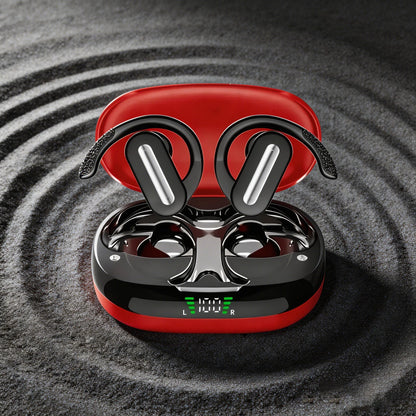 Wireless headphones - Sport ear-type wireless headphones come with a built-in high-definition microphone, an LED screen, a charg