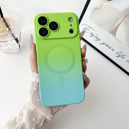 Gradient Magnetic Case for iPhone 17 Pro Max 17 Pro Air Cover Mag-safe Wireless Shell Full Camera Lens Film Soft Silicone Fundas