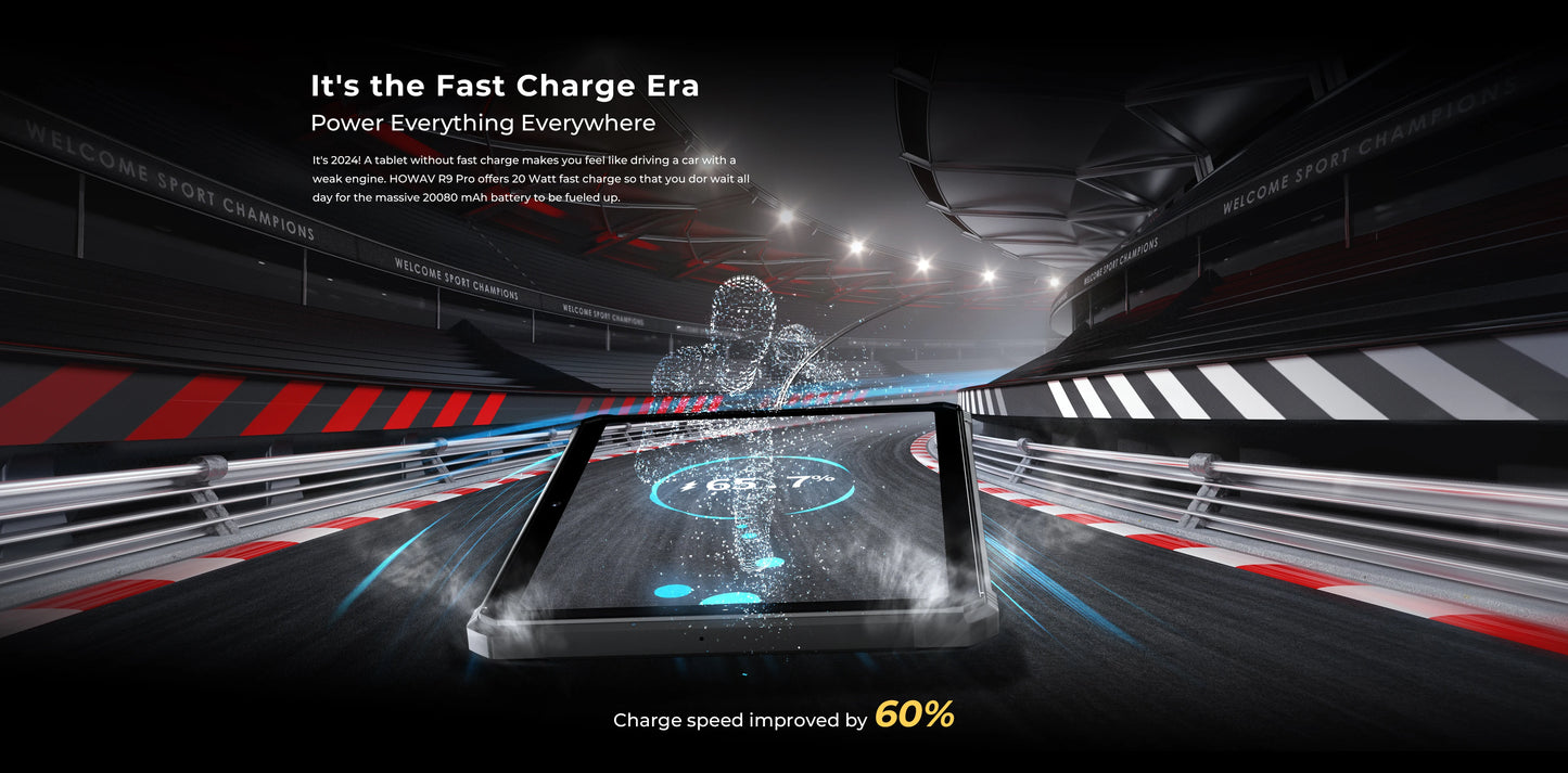HOTWAV R9 Pro Rugged Tablet 11'' FHD+ 2K Display 20080mAh Massive Battery Pad Android 14 6GB 256GB Camera Global 4G Tablet PC