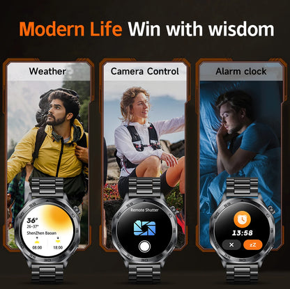 2026 new smartwatch with 1.46-inch IPS display, Ipx8 water resistance rating. 400 mAh battery featuring over 100 activity modes,