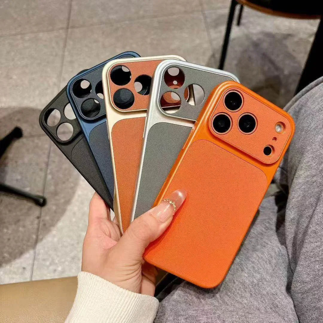 Luxury Matte Cortex Phone Case For iPhone 11 12 13 14 15 16 Pro Max Plus 17AIr Shockproof Bumper Back Cases Cover