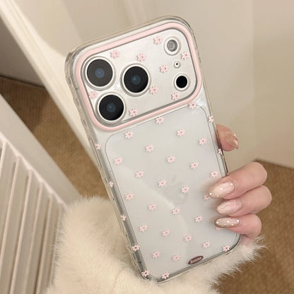 Minimalist Gentle Pink Flowers Transparent Shockproof Protective Phone Cover Case for iPhone 17 16 15 14 13 12 Pro Max