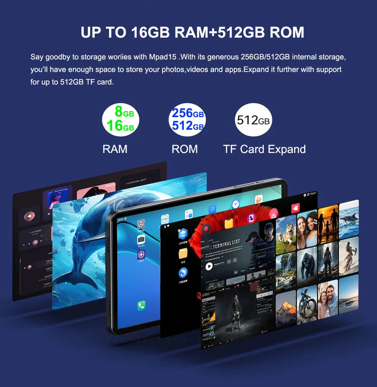 Nenmone Mpad15 14 Inch Tablet Android 15 16GB+512GB 1920*1200 4G Phone Call Tablet 14inch Bluetooth 5G WiFi Pad 12000mAh 32MP