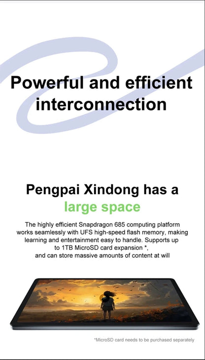 LenovoLenovo XiaoxinPad 2024  Storage Qualcomm Snapdragon 685 Octa-core ProcessorVersion 8MP 11-inch WiFi