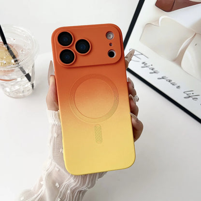 Gradient Magnetic Case for iPhone 17 Pro Max 17 Pro Air Cover Mag-safe Wireless Shell Full Camera Lens Film Soft Silicone Fundas