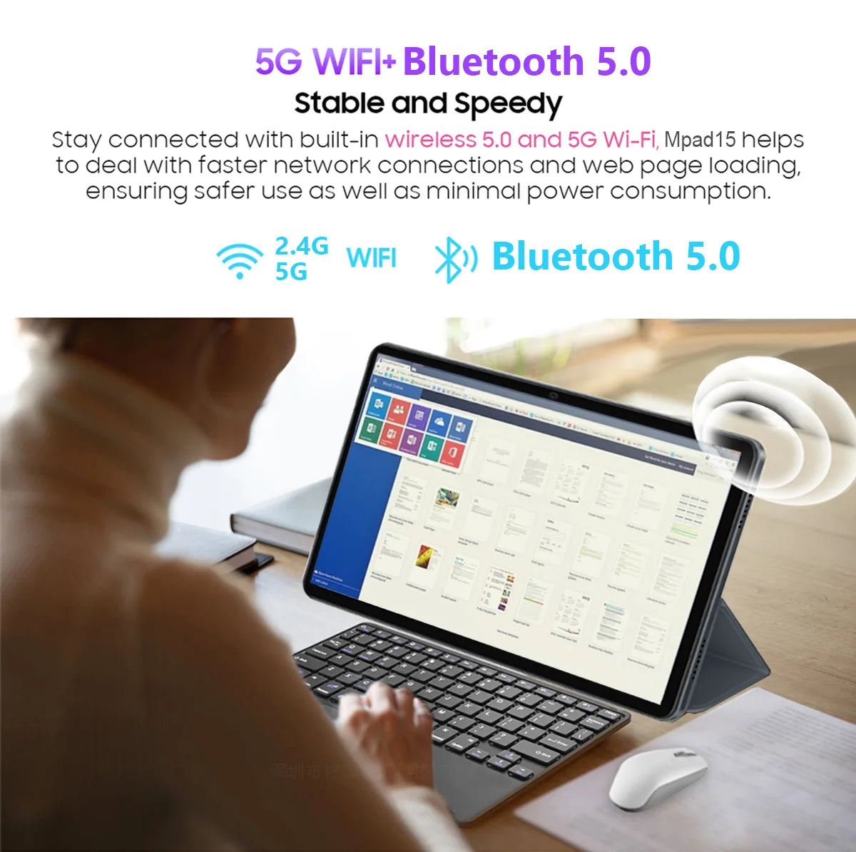 Nenmone Mpad15 14 Inch Tablet Android 15 16GB+512GB 1920*1200 4G Phone Call Tablet 14inch Bluetooth 5G WiFi Pad 12000mAh 32MP