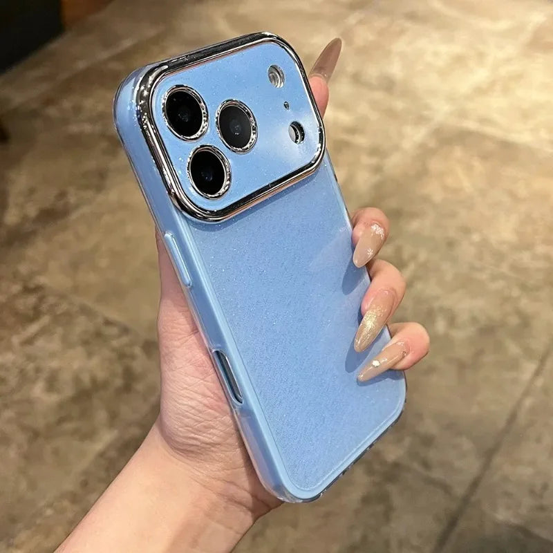 Luxury Shiny Glitter 2 in 1 Case for iPhone 17 Air 16 15 14 13 12 11 Pro Max Plus Shockproof Candy Soft Bright Protective Funda