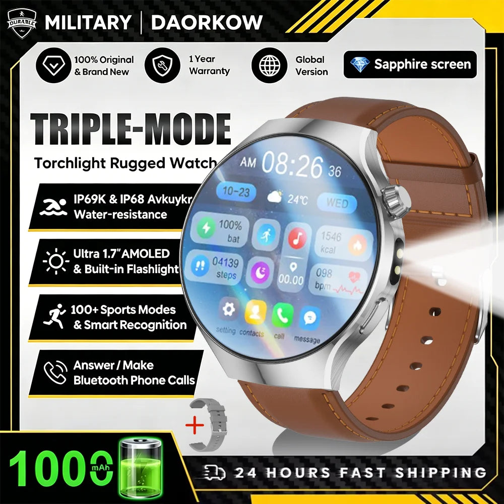 New smartwatch 2026-1.7-inch HD screen, 1000 mah battery, information alert function, multiple sports modes