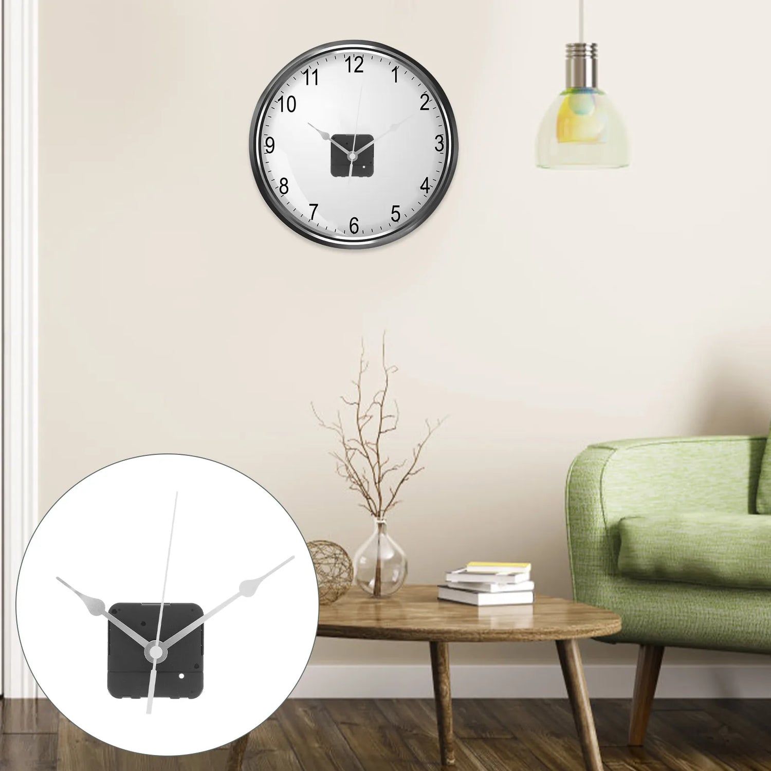 1 Set Clock Mechanism Counter-clockwise Clock Movement Replacement Mechanism Quartz Movement Machine Wall Hands Pointer Set